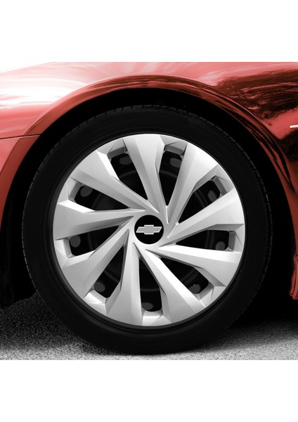 Chevrolet Aveo Hb 15 Inç Jant Kapağı Amblemli Gri 4'lü Set 130