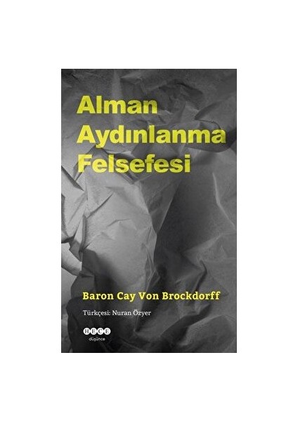 Alman Aydınlanma Felsefesi - Baron Cay Von Brockdorff