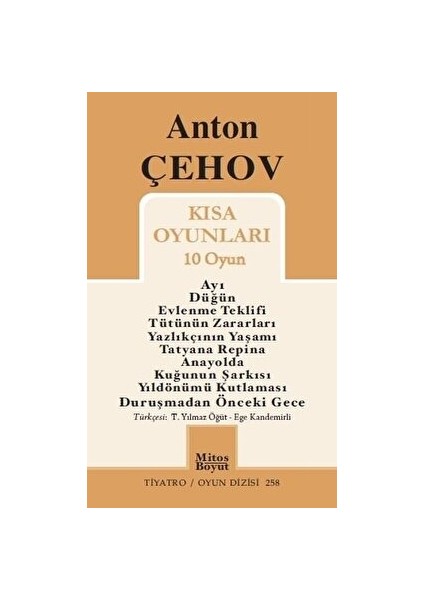 Anton Çehov Kısa Oyunları (10 Oyun) - Anton Pavloviç Çehov