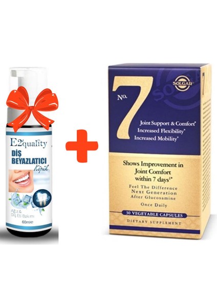 E2'quality Diş Beyazlatıcı Köpük + Solgar No 7 30 Kapsül