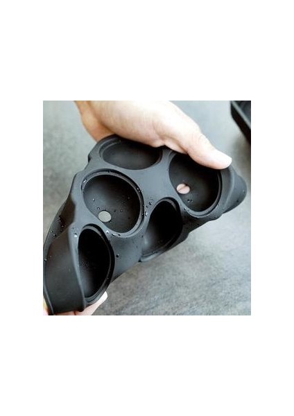 Büyük Küre Buz Kalıp Tepsi Viski Buz Küre Makinesi Yapar 18 * 13 * 5.6cm, Siyah (Yurt Dışından)