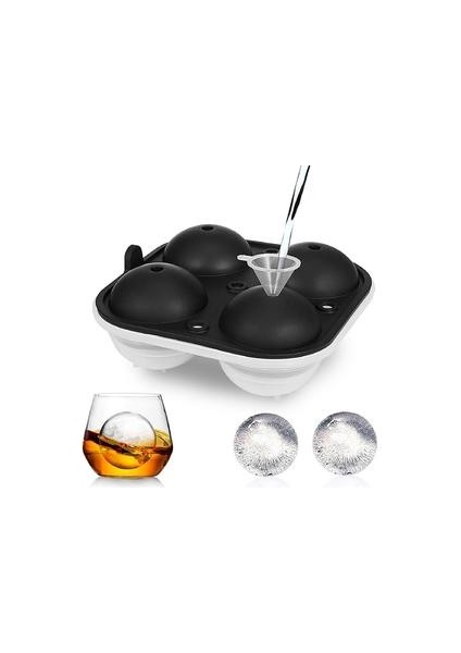 Buz Topu Maker Büyük Küre Kalıp Silikon Buz Küp Tepsileri Viski 2.5 Inç Buz Topu Kalıp Küre Yuvarlak Siyah Kalıp | Dondurma Küvetleri 15.6 * 15.6 * 6.3 Cm, Siyah (Yurt Dışından) fiyatları
