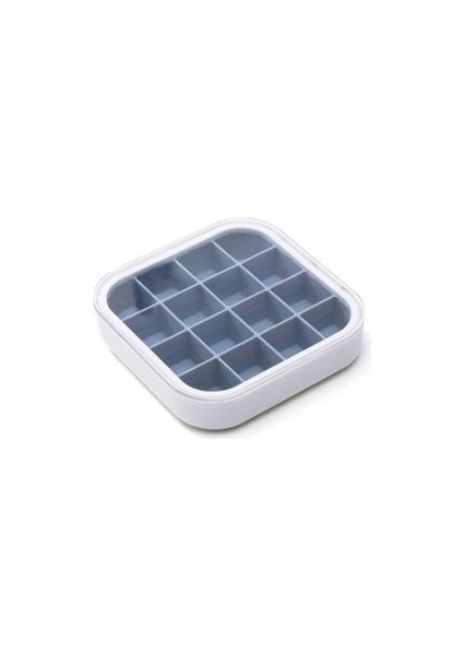 Silikon Buz Küp Üreticisi Tepsileri Dondurucu Dondurma Için Soğuk Içecekler Viski Kokteyller Mutfak Araçları Aksesuarları Buz Kalıp 13.6X13.6X3.2 Cm, Mavi (Yurt Dışından)