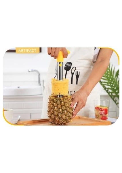 1 Adet Paslanmaz Çelik Kullanımı Kolay Ananas Soyucu Aksesuarları Ananas Dilimleme Meyve Bıçağı Kesici Torça Dilimleme Mutfak Aletleri | Ananas Dilimleyiciler( Yurt Dışından )