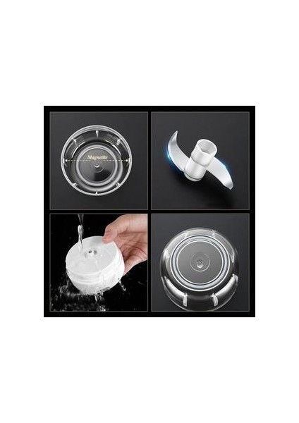 Elektrikli Gıda Crusher Mini Sarımsak Basın Sarımsak Sebze Kıyıcı Mutfak Ezilmiş Sarımsak Zencefil Ezilmiş Biber Beyaz, 250ML (Yurt Dışından)
