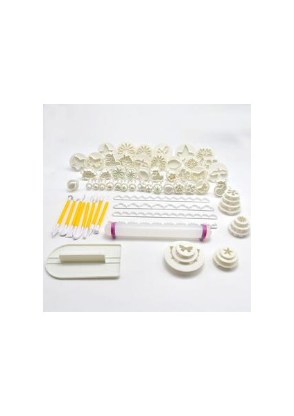 Bisküvi Kalıpları Dıy Pişirme Araçları 68 Adet Plastik Kek Kalıbı Set (Yurt Dışından)