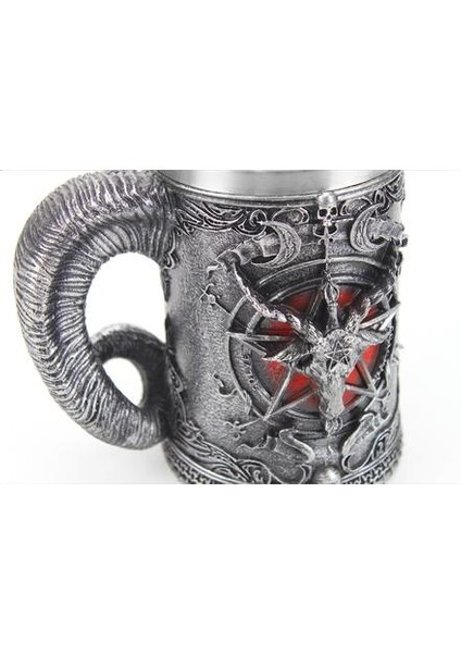 600 ml Baphomet Pentagram Boynuz Kadeh Şarap Cam Gotik Tankard Paslanmaz Çelik Bira Kupası Cadılar Bayramı Hediye | Bira Steins (Bakır)( Yurt Dışından ) fiyatları