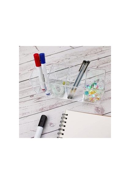 1 Adet Masaüstü Kalem Tutucu Akrilik Fırça Pot Makyaj Fırça Kutusu Masaüstü Organizatör Depolama Ofis Yatak Odası Için | Saklama Kutuları ve bidon( Yurt Dışından ) modelleri