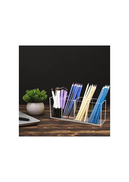 1 Adet Masaüstü Kalem Tutucu Akrilik Fırça Pot Makyaj Fırça Kutusu Masaüstü Organizatör Depolama Ofis Yatak Odası Için | Saklama Kutuları ve bidon( Yurt Dışından ) fırsatları