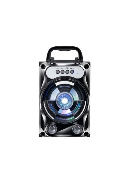 Taşınabilir Karaoke Hoparlör Kablosuz Bluetooth Hoparlör Sistemi Bas Subwoofer Mikrofon Desteği Eller Serbest / USB / Tf Kart / Aux / Fm | Taşınabilir Hoparlörler (Siyah)( Yurt Dışından )