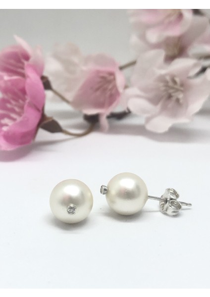 Pırlanta Inci Küpe 0.04 Carat Anneler Günü