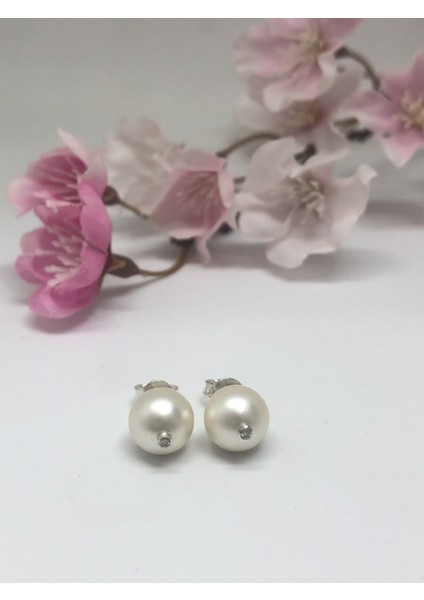 Pırlanta Inci Küpe 0.04 Carat Anneler Günü modelleri