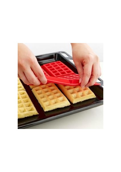 LIFE83 Silikon Waffle Çikolata Pan Silikon Kalıp Pişirme Kek Kurabiye Kalıbı (Yurt Dışından)