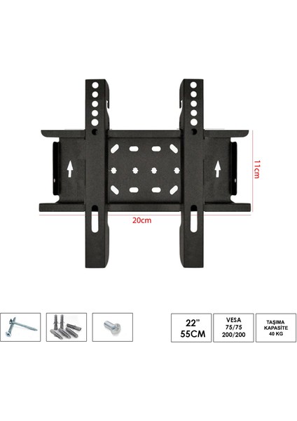 LCD Askı Aparatı Sabit 22 55CM Ufix 2011