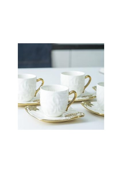 Yaratıcı Ev Seramik Kahve Kupalar ve Tabağı Avrupa Basit Kahve Fincanı (Yurt Dışından)