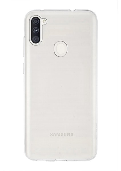 Samsung Galaxy A11 ile Uyumlu Kapak 1mm Şeffaf Silikon ile Uyumlu Kılıf