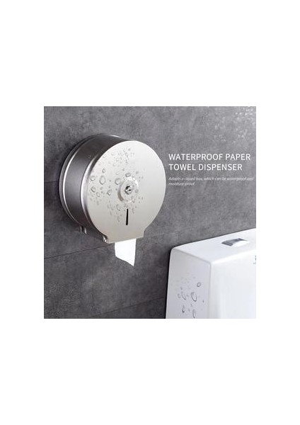 Kağıt Havlu Dağıtıcı Duvara Monte Sondaj Kağıdı Havlu Tutucu Dağıtıcı Paslanmaz Çelik Banyo Tuvalet Dokusu Dispenseri Kağıt Tutucular Gümüş A (Yurt Dışından)