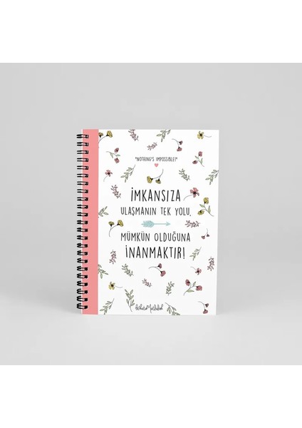 N035 A5 Tasarım Spiralli Defter - Imkansıza Ulaşmanın Yolu