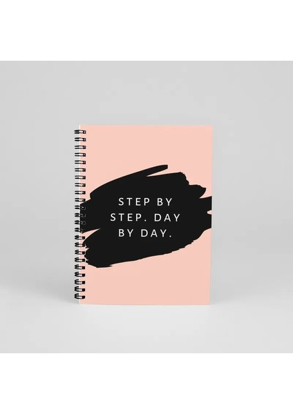 N0125 A5 Tasarım Spiralli Defter - Step By Step