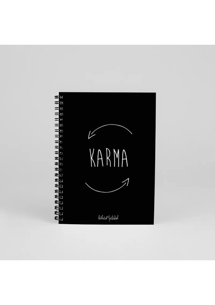 N011 A5 Tasarım Spiralli Defter - Karma