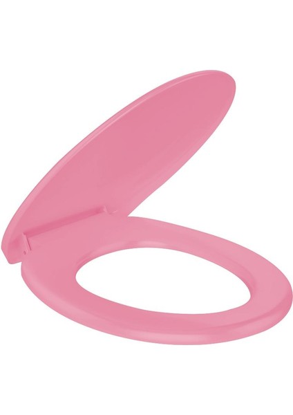 Pembe Tisa Thermoplast Standart Klozet Kapağı (Alttan Monte)