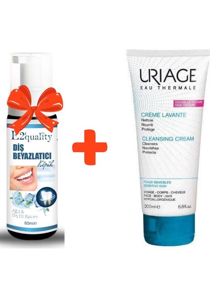 E2'quality Diş Köpük + Uriage Creme Lavante Cleansing Cream 200 ml Temizleme Kremi