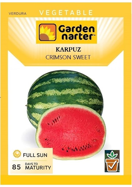Crimson Sweet Karpuz Tohumu Doğal Organik Tohum Pakette 20 Tohum