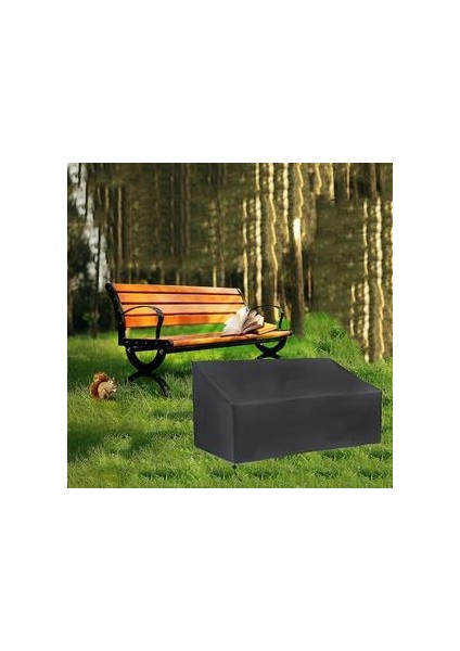 Açık Veranda Mobilya Kapağı Veranda Sandalye Su Geçirmez Dayanıklı 134X66X89CM Siyah Kapsar (Yurt Dışından)