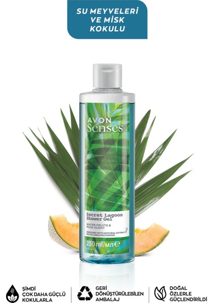 Senses Secret Lagoon Su Meyveleri ve Misk Kokulu Duş Jeli ve Sıvı El Sabunu Paketi