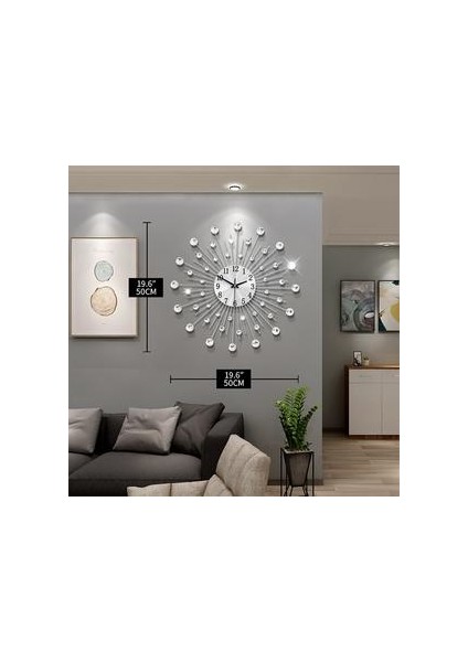 Gypsophila Elmas Moda Duvar Saati Ferforje Saat Avrupa Tarzı Yaratıcı Dekorasyon Saat Vintage Metal Sanat Duvar Clockwall Saatler (Yurt Dışından)