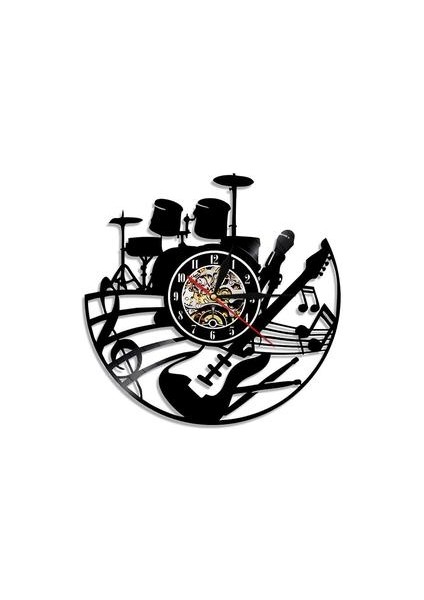 Tahrikli Enstrüman Vinil Kayıt Duvar Saati (Yurt Dışından)