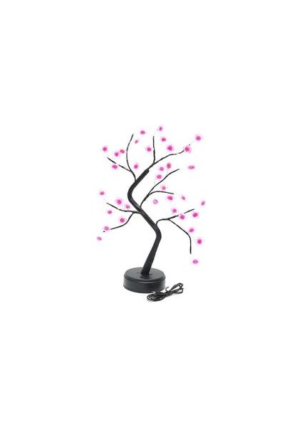 Kiraz Çiçeği Ağacı Lamba LED Sıcak Işık Dekorasyon Kız Kalp Masa Lambası Pil USB Ev Festivali Parti Düğün Noel Lambası | Masa Lambaları (Yurt Dışından)