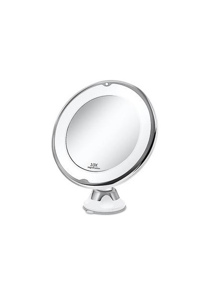 LED Işık ile Taşınabilir 10X Büyüteç Makyaj Vanity Ayna (Yurt Dışından)