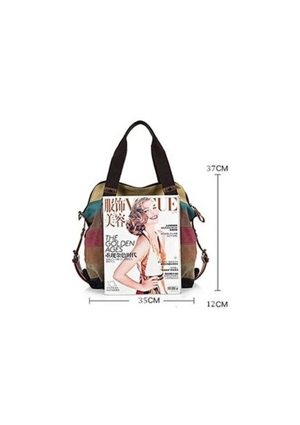 Kadın Tuval Omuz Casual Kadın Kadın Moda Lüks Tasarımcı Crossbody Kadın Tote Çanta (Yurt Dışından)