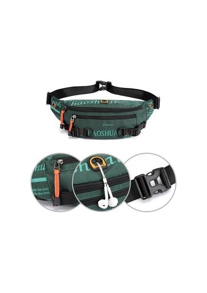 Erkek Bel Açık Koşu Göğüs Rahat Omuz Messenger Armygreen Çanta (Yurt Dışından)