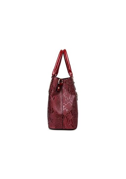 Lüks Kadın Tasarımcısı Büyük Kapasiteli Tote Ünlü Marka Deri Omuz Kadın Için Crossbody Bolsos Mujer Kırmızı Çanta (Yurt Dışından)