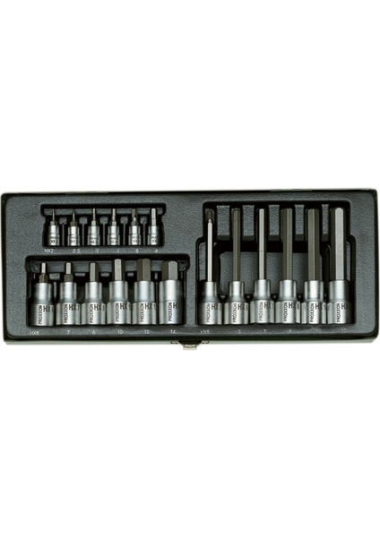 23100 1/4'' & 1/2'' 18 Parçalı Allen Lokma Takımı