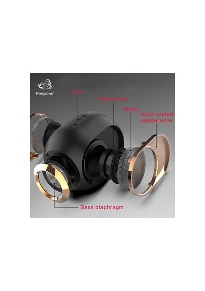 Taşınabilir Bluetooth Hoparlörler Subwoofer Stereo Hıfı Ses Tws Handsfree Tf USB Açık Ses Müzik Çalar Bas Kutusu | Taşınabilir Hoparlörler Siyah (Yurt Dışından)