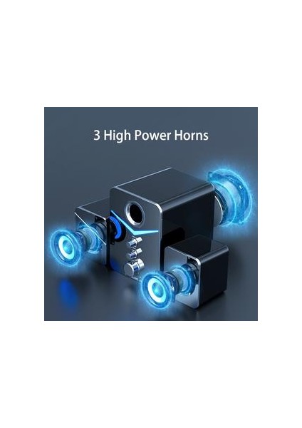 USB Kablolu Bluetooth Kombinasyon Hoparlörler Bilgisayar Hoparlörler Bas Stereo Müzik Çalar Subwoofer Ses Kutusu Pc Telefonları Için | Kombinasyon Hoparlörler Siyah (Yurt Dışından)