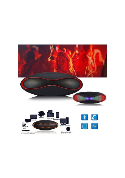 Siyah Mini Stereo Kablosuz Bluetooth Hoparlör Taşınabilir 3D Ses Sistemi Müzik Hoparlör Tf Süper Bas Sütun Akustik Sistemi Çevreleyen | Taşınabilir Hoparlörler (Yurt Dışından)