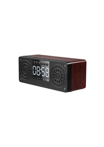 Kahverengi Stereo Subwoofer Bluetooth Hoparlör Fm Radyo Taşınabilir Hoparlör Mp3 Oyun (Yurt Dışından)