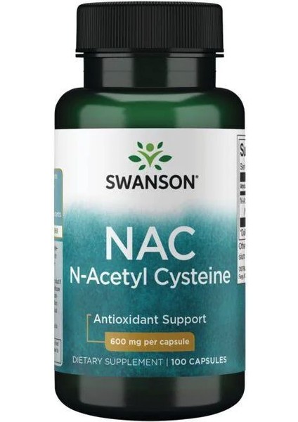 Nac N-Acetyl-Cysteine 600MG 100 Kapsul 100 Servis Abd