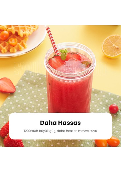 USB Şarj Edilebilir Taşınabilir Mini Blender - Mavi (Yurt Dışından)