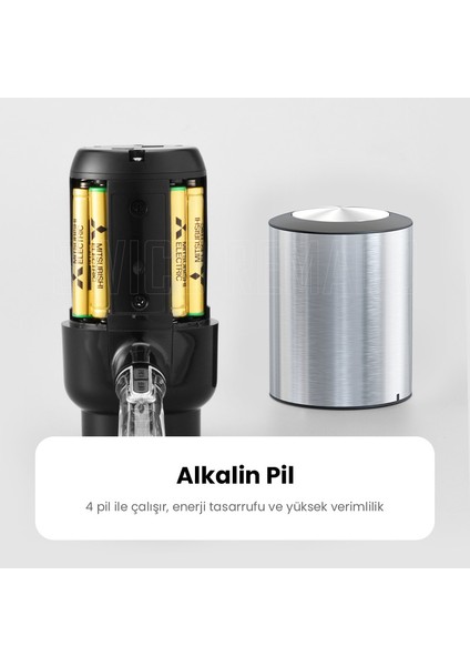 52X105X121MM Elektrikli Şarap Dispenseri - Gri (Yurt Dışından)