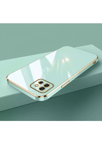 Xiaomi Redmi 9c Uyumlu Kılıf Kamera Lens Korumalı Parlak Gold Kenarlı Yumuşak Renkli Silikon