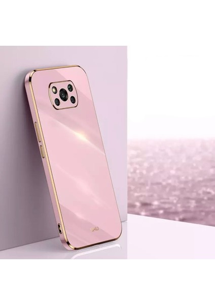 Xiaomi Redmi Poco X3 X3 Pro Uyumlu Kılıf Kamera Lens Korumalı Parlak Gold Kenarlı Yumuşak Renkli Silikon