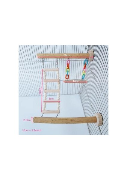 Ahşap Kuş Levrek Standı Oyuncak Papağan Salıncak Tırmanma Merdiveni Birdcage Playping Spor Salonları Oyun Parkı Parakeet Cockatiel Lovebirds | Kuş Oyuncakları (Yurt Dışından) fiyatları