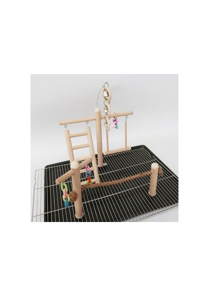 Kuş Kafesi Standı Oyna Spor Salonu Oyun Parkı Ahşap Papağan Tırmanma Merdiveni Chewing Zincir Swing Lovebirds Tomurcukları Finche | Kuş Tünıları (Yurt Dışından)