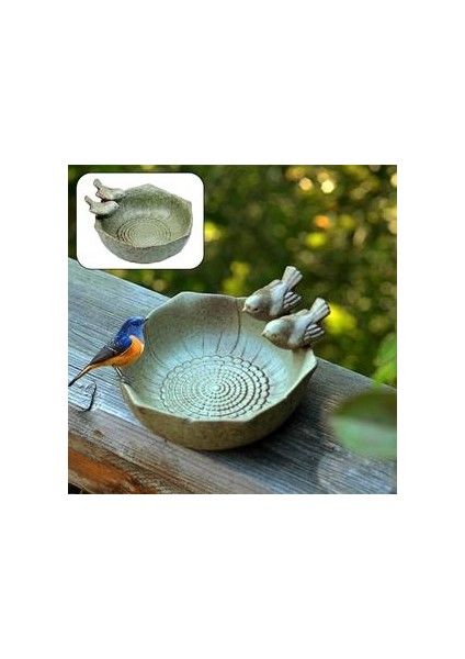 Kuş Besleyici Seramik Kuş Yuva Kuş Havzası Akvaryum Retro Bitirmek Kuş Besleyici Bahçe Dekorasyon Süsler Kuşlar Banyo Kuş Besleyici | Kuş Banyoları (Yurt Dışından) modelleri