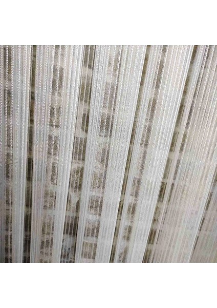 Ince Çizgili Kullanıma Hazır 1/2 Seyrek Pile Tül Perde Tek Kanat - Ekru 100 X 250 Cm fırsatları